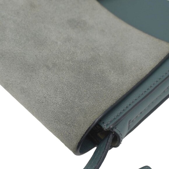 Chloe  Faye Small Suede Shoulder Bag Gray - Picture 5 of 16